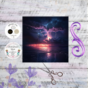 Deocupage Ocean Storm LIghtening Sunset Scene Tissue Paper