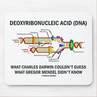Deoxyribonucelic Acid (DNA) Mendel Darwin Mouse Pad