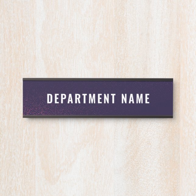 Department Name Door Sign (Front)
