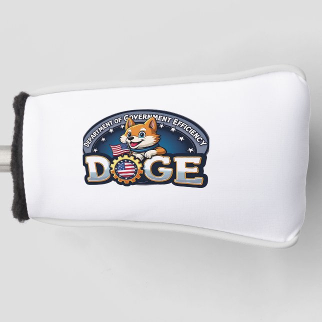 Department Of Government Efficiency Doge Dog   Golf Head Cover (Front)
