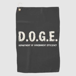 Department Of Government Efficiency Doge Dog   Golf Towel
