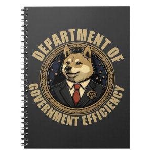 Department Of Government Efficiency Doge Dog Notebook