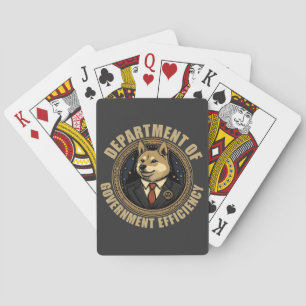 Department Of Government Efficiency Doge Dog Playing Cards