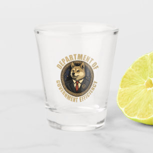 Department Of Government Efficiency Doge Dog Shot Glass