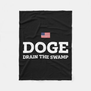 Department Of Government Efficiency Doge Drain Fleece Blanket