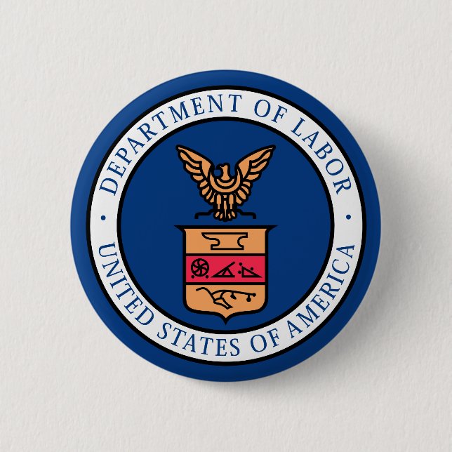 Department of Labour 2 Inch Round Button (Front)