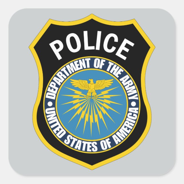 Department of the Army Police Square Sticker (Front)