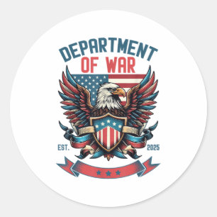 Department Of War Established 2025 Dow  Classic Round Sticker