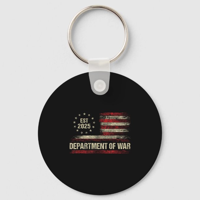 Department Of War Established 2025 Re-established  Keychain (Front)