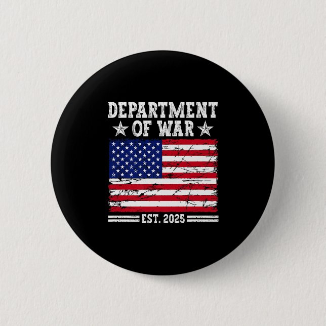 Department Of War Usa Camouflage Flag Department O 2 Inch Round Button (Front)