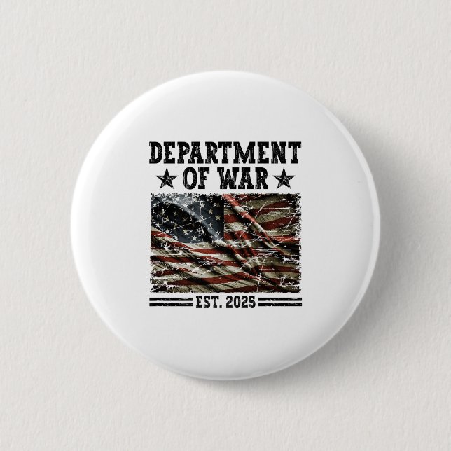Department Of War Usa Camouflage Flag Department O 2 Inch Round Button (Front)