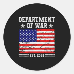 Department Of War Usa Camouflage Flag Department O Classic Round Sticker