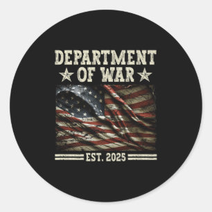 Department Of War Usa Camouflage Flag Department O Classic Round Sticker