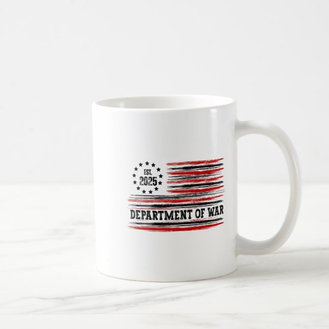 Department Of War Usa Camouflage Flag Department O Coffee Mug (Right)