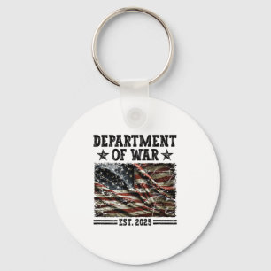 Department Of War Usa Camouflage Flag Department O Keychain
