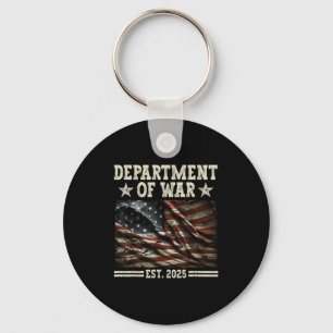 Department Of War Usa Camouflage Flag Department O Keychain