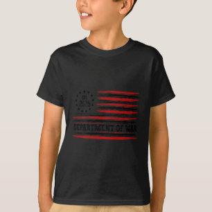 Department Of War Usa Camouflage Flag Department O T-Shirt