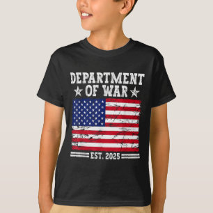 Department Of War Usa Camouflage Flag Department O T-Shirt