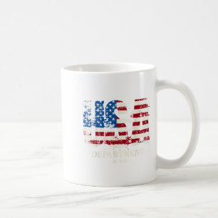 Department Of War Vintage Usa Flag Military 2025 Coffee Mug