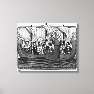 Departure of St. Louis for the Crusade Canvas Print