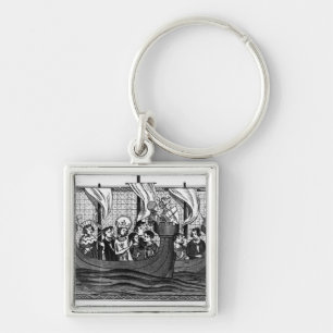 Departure of St. Louis for the Crusade Keychain