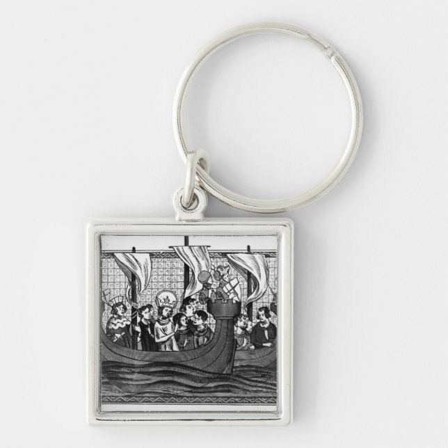 Departure of St. Louis for the Crusade Keychain (Front)