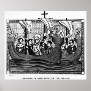 Departure of St. Louis for the Crusade Poster