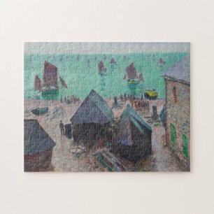 Departure of the Boats Etretat Monet Fine Art Jigsaw Puzzle