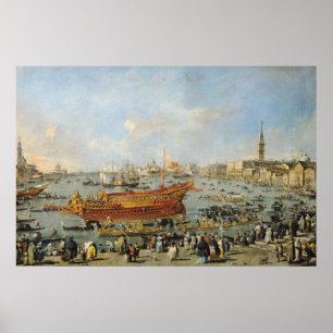 Departure of the 'Bucentaur' for the Lido Poster