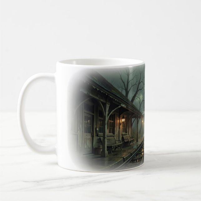 Departures Are Final Misty Train Mug (Left)