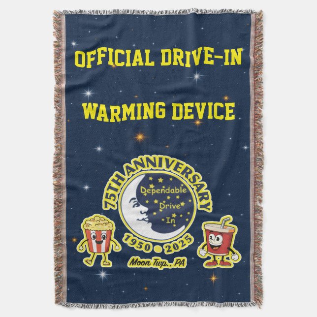 Dependable Drive In 75th Anniversary Blanket (Front Vertical)