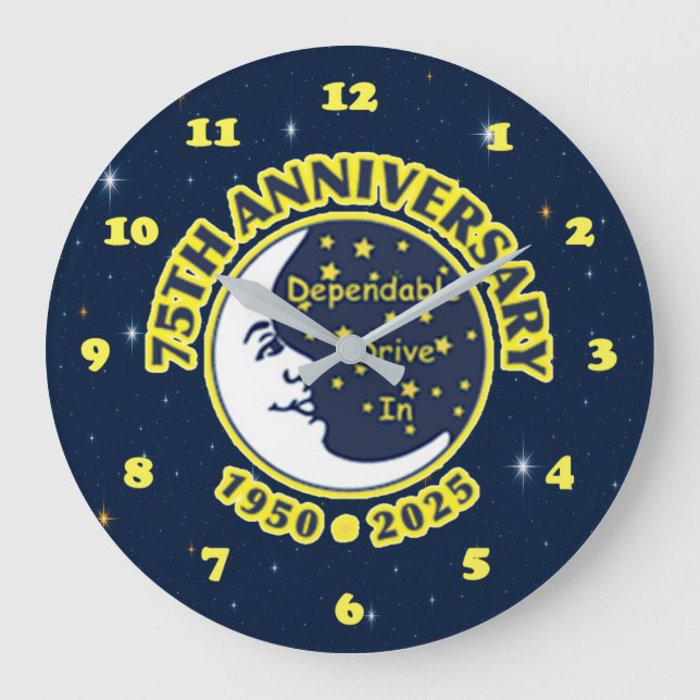 Dependable Drive In 75th Anniversary Clock (Front)