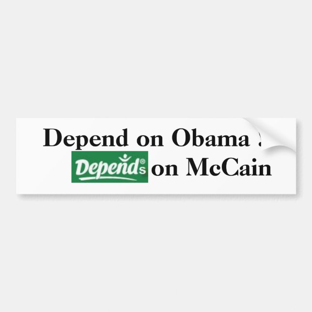 Depends on Whom You Support Bumper Sticker (Front)