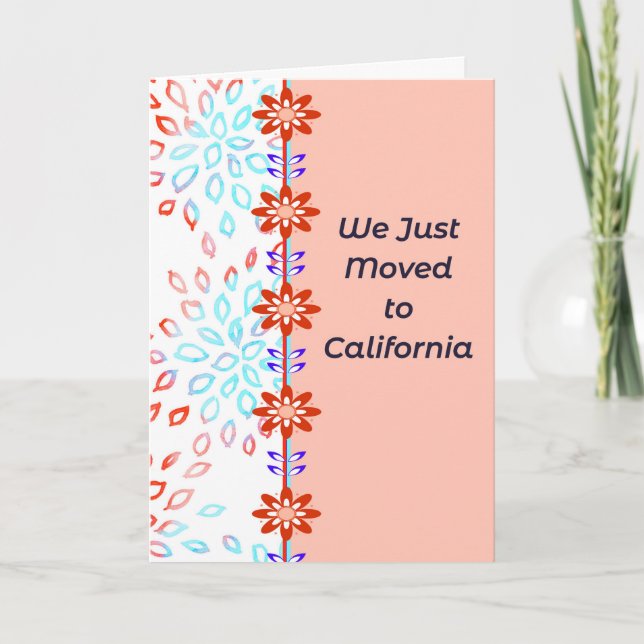 Déplacé vers la carte de Faire-part de Californie (Devant)