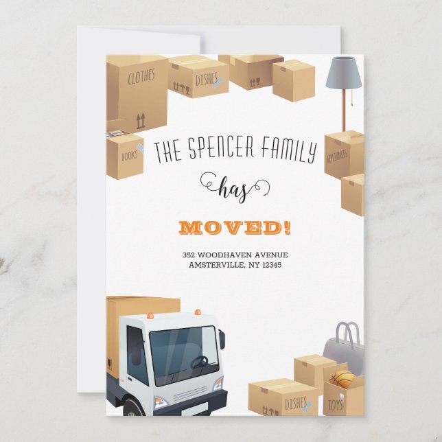 Déplacement des boîtes Faire-part déplacées (Devant)