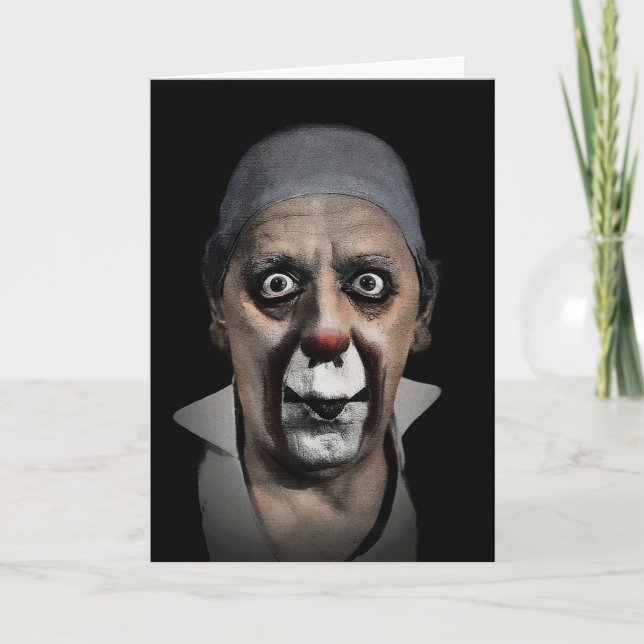 Déplaisant Grock la carte d'anniversaire du clown (Devant)