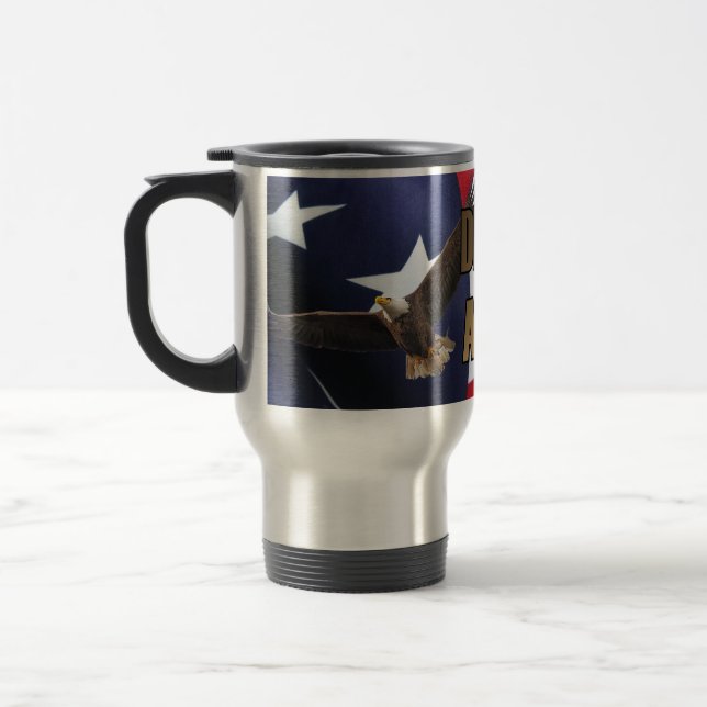 DEPLORABLE AND PROUD TRAVEL MUG (Left)