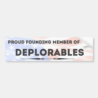Deplorable bumper sticker