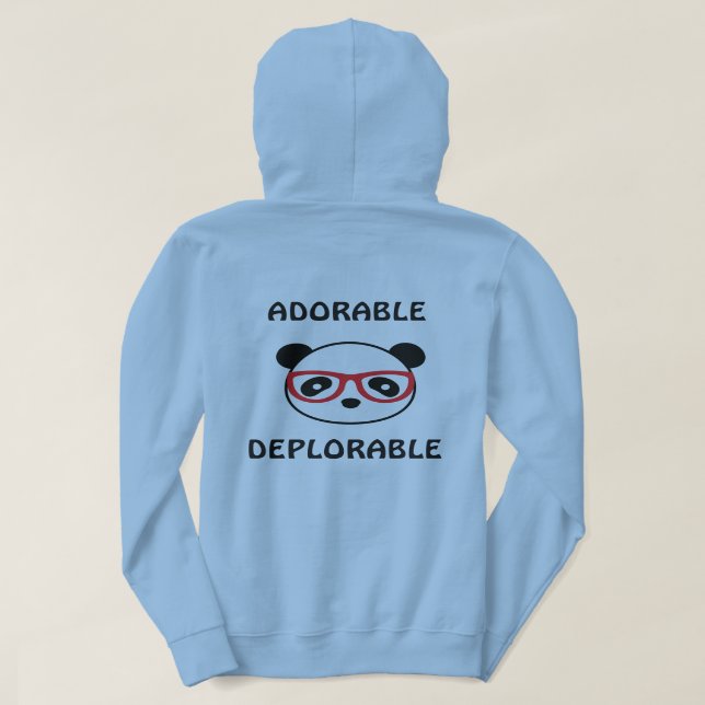 Deplorable Hoodie- Adorable Panda Deplorable Leon Hoodie (Design Back)
