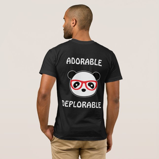 Deplorable Panda Bear - Adorable Deplorable Leon T-Shirt (Back Full)