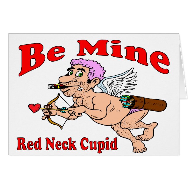 Deplorable Valentine, MAGA Red Neck Cupid (Front Horizontal)