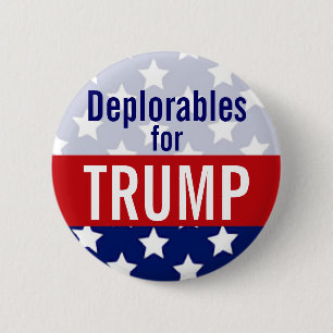 Deplorables for Donald Trump 2016 2 Inch Round Button