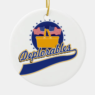 Deplorables Team Logo Ceramic Ornament