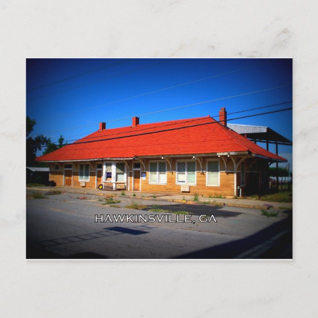 DEPOT - Hawkinsville, Georgia Postcard (Front)