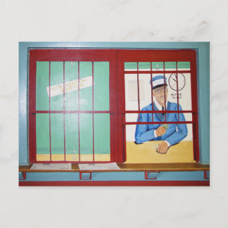 Depot Mural, Alpine, TX Postcard