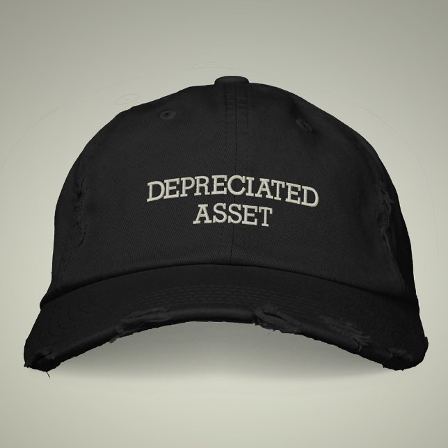 Depreciated Asset Vintage Style Distressed  Embroidered Hat (Creator Uploaded)
