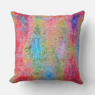 Depredation of the coloured throw pillow