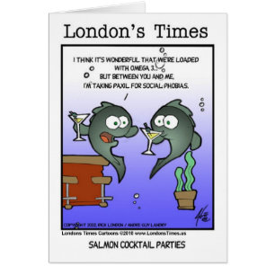 Depressed Salmon Funny Cards Mugs & Gifts