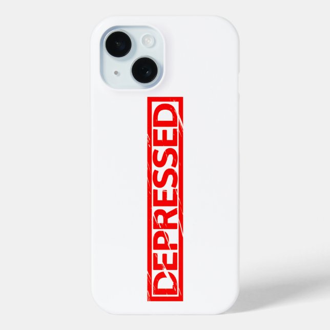 Depressed Stamp Case-Mate iPhone Case (Back)
