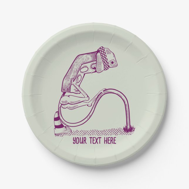 Depressed traffic light paper plate (Front)